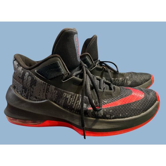 Nike Air Max Infuriate 2 Mid Sneakers Trainers Sz 7.5 Mens Black Red AA7066-066 - Picture 1 of 9